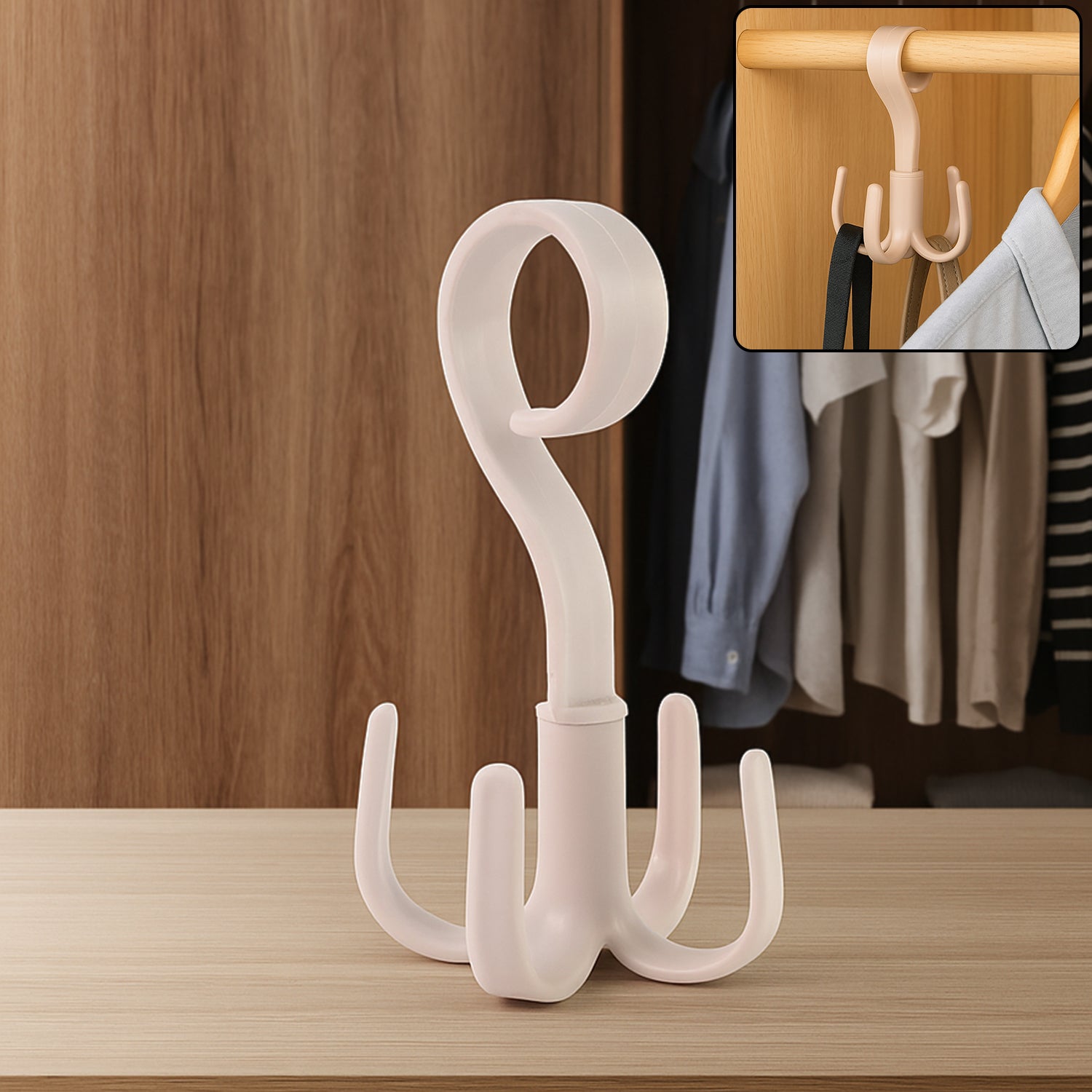 360 Rotating Multipurpose Hook Hanger (1 Pc) 360 Rotating Multipurpose Hook Hanger (1 Pc)